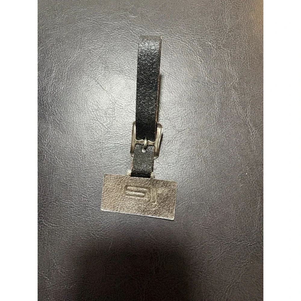 Vintage Penn Central Railroad Watch Fob PC Logo Leather Strap Railroadiana